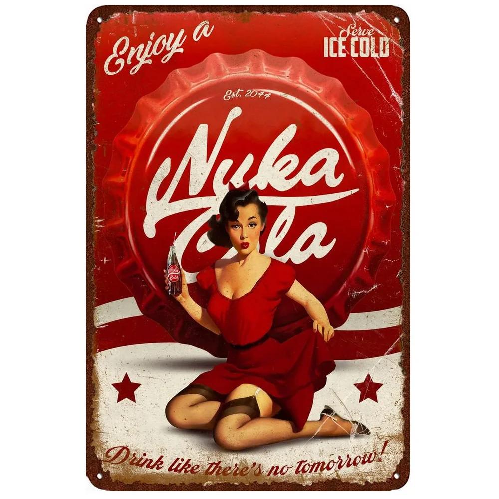 Retro Enjoy Cola Posters Retro Metal Tin Signs Vintage Posters for Game Room Bar Man Cave Cafe Garage Home Wall Decor Gift
