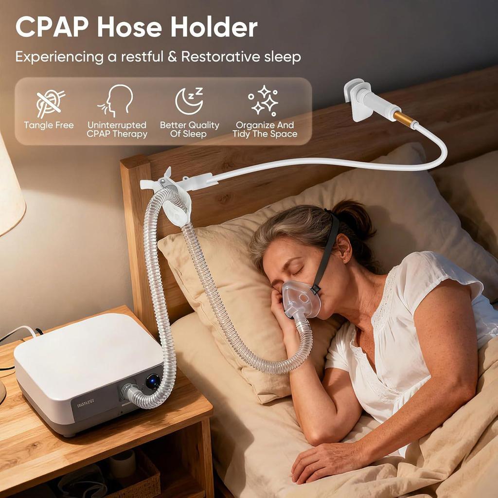 Supporto per Tubo Ventilatore CPAP per APAP, Nebulizzatore, Ossigeno e Dispositivi per Terapia Respiratoria