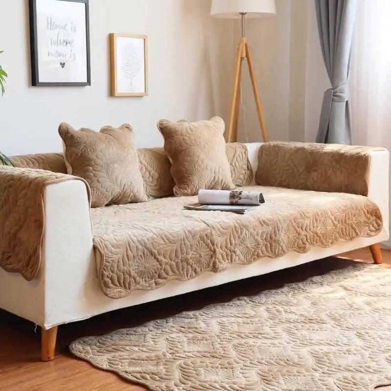 

1 шт. Полотенце кожаное общее плюшевое полотенце диванный чехол чехол бесплатная доставка Four Seasons диванный чехол противоскользящий диван 70x70