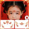 New Year Glitter Tattoo Stickers for Kids: Non-toxic, Easy to Clean, High-End, Cute Forehead Designs.