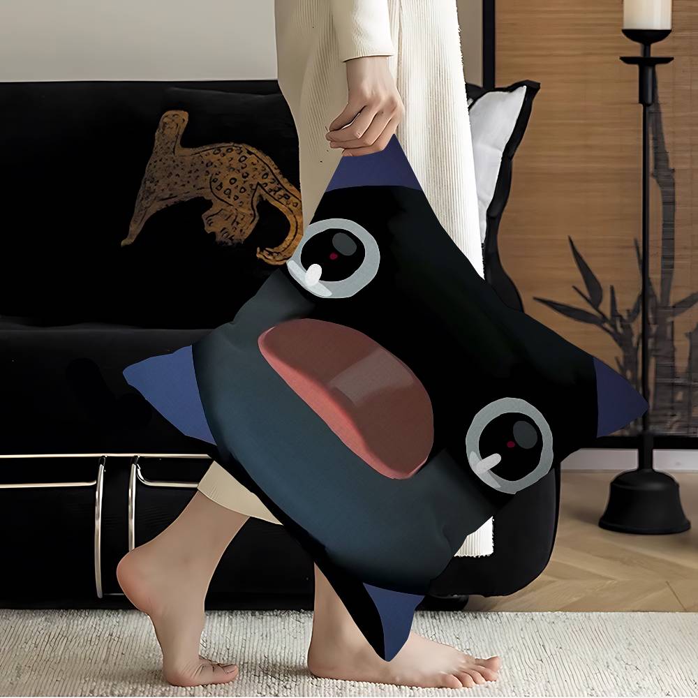 Cartoon Cute Pingu Penguin Anime Cushion Cover Inches Farmhouse Decor Home Throw Pillow Covers For Couch Decorations