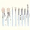 8 Piece Portable Makeup Brush Set with Soft Bristles Nylon Cosmetic Tools for Flawless Application Travel Friendly Beauty Essentials