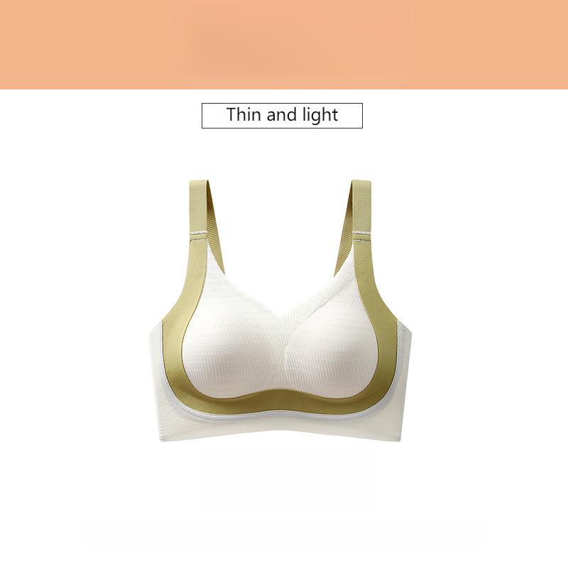 Red Bra Gathering Plus Size Bra for Women Anti Sagging Push Up Bra