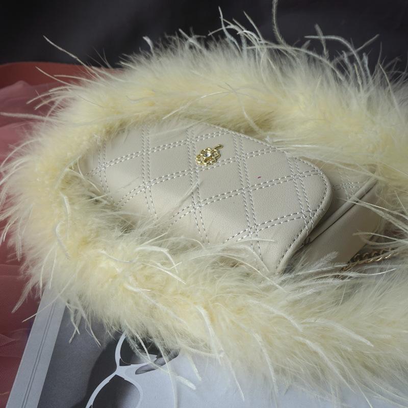 

Colored Feather Strips Ostrich Hair Tops Festival Event Decoration Stage Performance Dance Clothing Fashion Feather Material бежевый