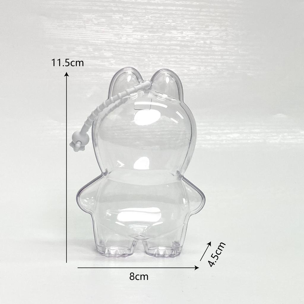 NEW Transparent Protective Case For LABUBU 4 PIN FOR LOVE Series Vinyl Plush Doll Dust Cover Storage Box For LABUBU Accessories
