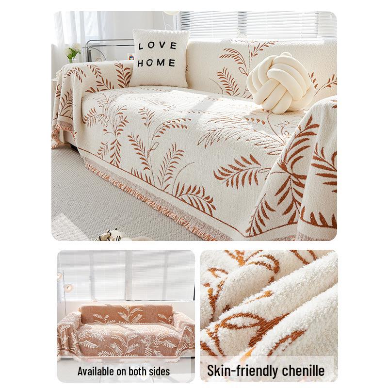 

Чехол для дивана из скандинавской шенилловой ткани на все времена года: Высококачественная ткань, устойчивая к царапинам. 180*180cm (Single sofa) оранжевый