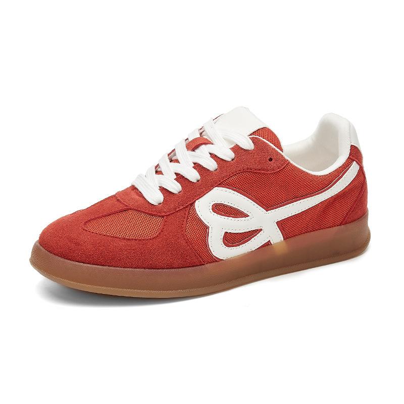 

Красные немецкие тренировочные кроссовки женские маленькие на толстой подошве универсальные дышащие повседневные кеды ins tide 40 красный