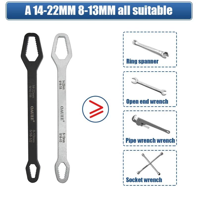 8-24mm Universal Torx Wrench Board Adjustable Double-head Torx Spanner Self-tightening Glasses Wrench Multi-purpose Hand Tools