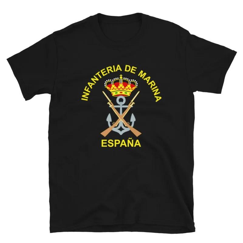 Spanish Naval Army Militar Military Marines Infantry Men T-Shirts Summer Casual 100% Cotton Harajuku Shirts S