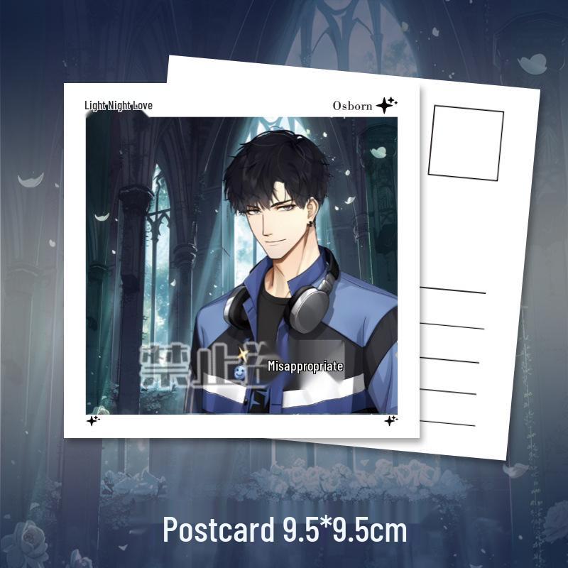Xiao Yi Love Badge Keychain Set: Laser Ticket, Postcard, Bookmark - Fan-Made Anime Collectibles