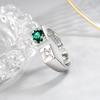 925 Sterling Silver Plated Sun Moon Sunflower Heart Rings for Women Original Flower Wedding Crystal Luxury Jewelry R5375