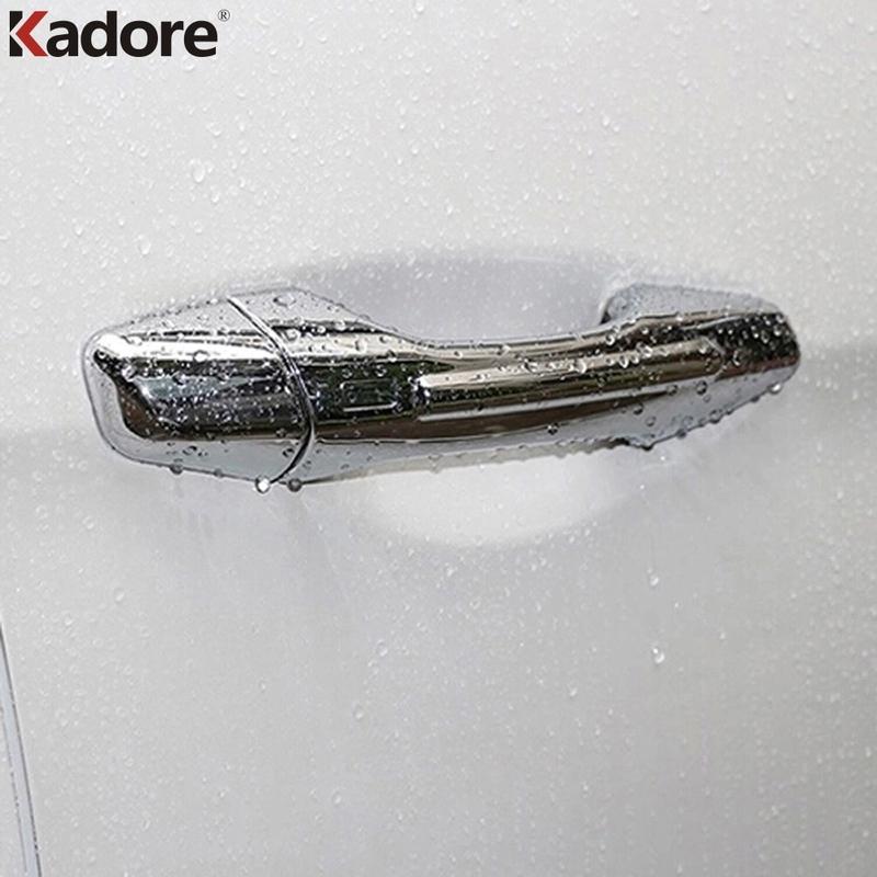 Side Door Handle Cover Trim For Hyundai Santa Fe IX45 SUV 2013 2014 2015 2016 2017 2018 Chrome Decoration Covers Car Accessories