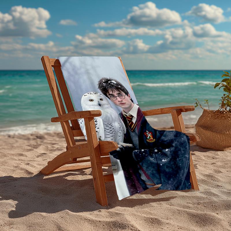 Ultra-Soft Beach Towel with Harry Potter Theme,Ideal for Pool - Camping, Diving - Perfect Travel Essential, Vibrant Beach Towel.