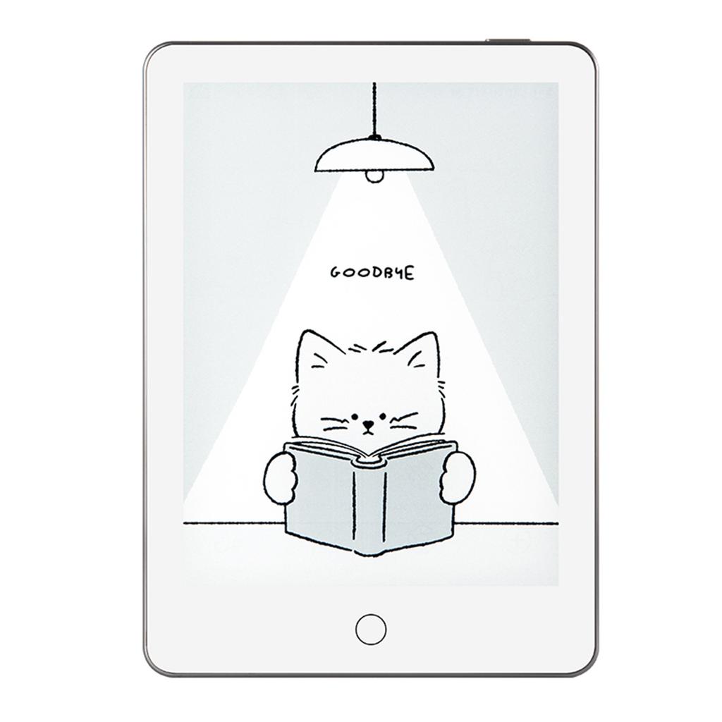6 Inch E Book Reader with 300DPI Clear Screen 4+64GB Storage Built in Reading Light White