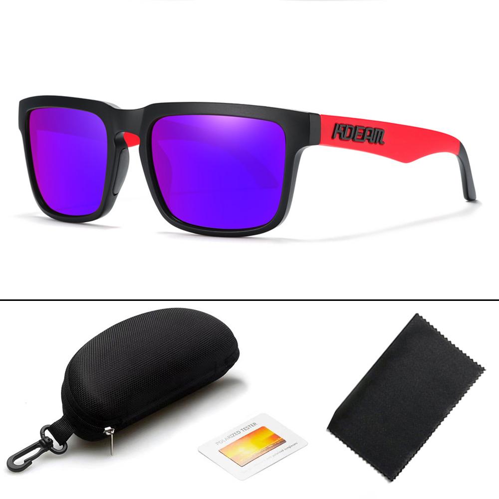 KDEAM Unisex Square Polarized Sunglasses Outdoor Retro Style Lightweight Comfortable Fashion Women Sun Glasses With Hard Case