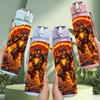 1PC Lava Fire Demon Monster Pattern 750ml Color Plastic Sports Water Bottle Leakproof Flip Straw Lid Suitable for Sports Office Home Use