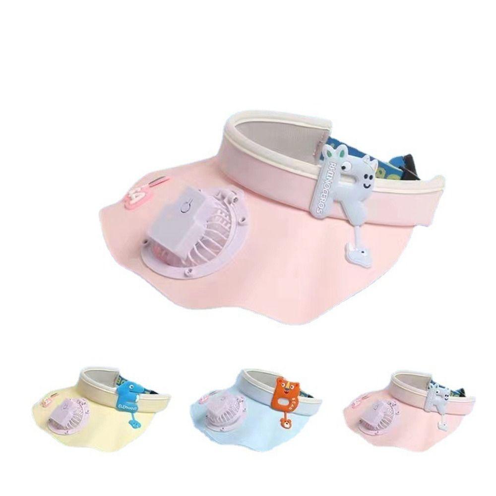 

Sunshade Cartoon Summer Creative Sun Hat USB Fan Hat Empty Top Cap Sun Visor