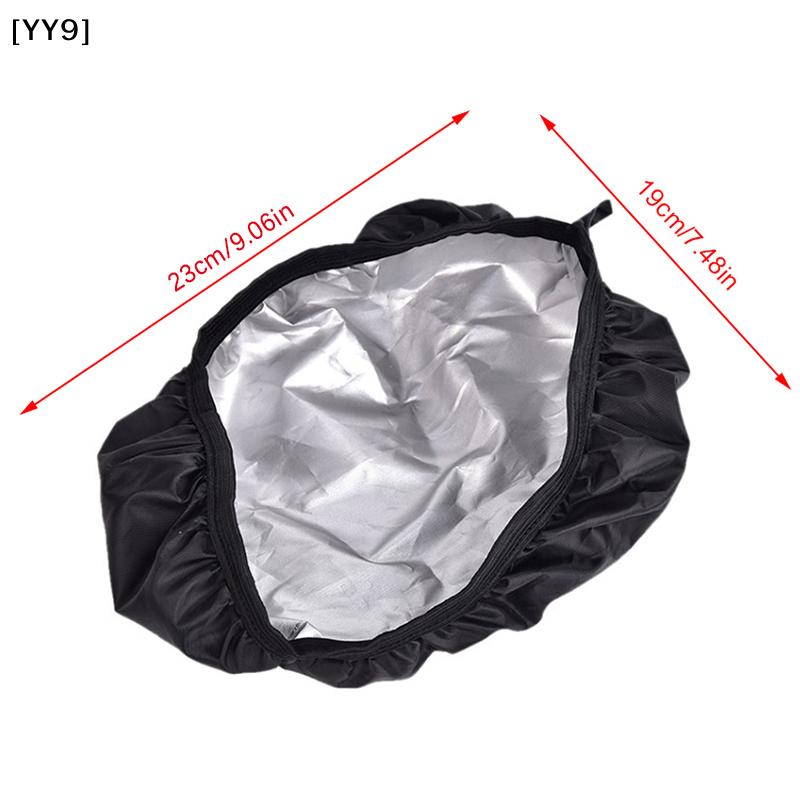 1 Stück Schwarzer Polyester Fahrradsitz-Regenschutz, Wasserdichter Staubdichter Elastischer Fahrradschutz für die Meisten Sitze[YY9]