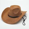 European and American New Accessories with Curved Brims Western Cowboy Hat Top Hat Tibetan Retro Jazz Hat Felt Hat Wool Riding Hat