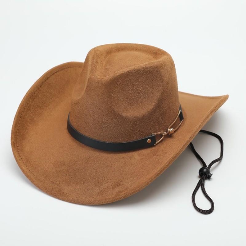 European and American New Accessories with Curved Brims Western Cowboy Hat Top Hat Tibetan Retro Jazz Hat Felt Hat Wool Riding Hat