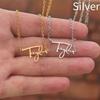 Taylor Digital Swift Signature Stainless Steel Necklace Pendant Letter Fashion