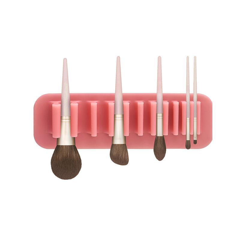 Portable absorbable beauty tool desktop silicone storage rack
