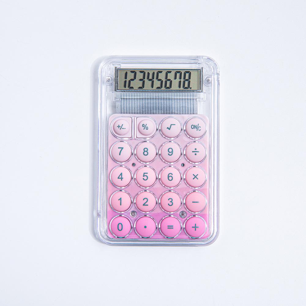 Compact Transparent Mini Calculator for Students