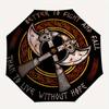 "Viking Axes: 'Better to Fight' Circular Wall Art"Umbrella, Portable 3-Fold Compact Umbrella for Men & Women ES56