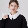 Korean Lapel Button Fake Collar for Women's Shirt Detachable Collar White False Collar Top For Women Sweater Decor