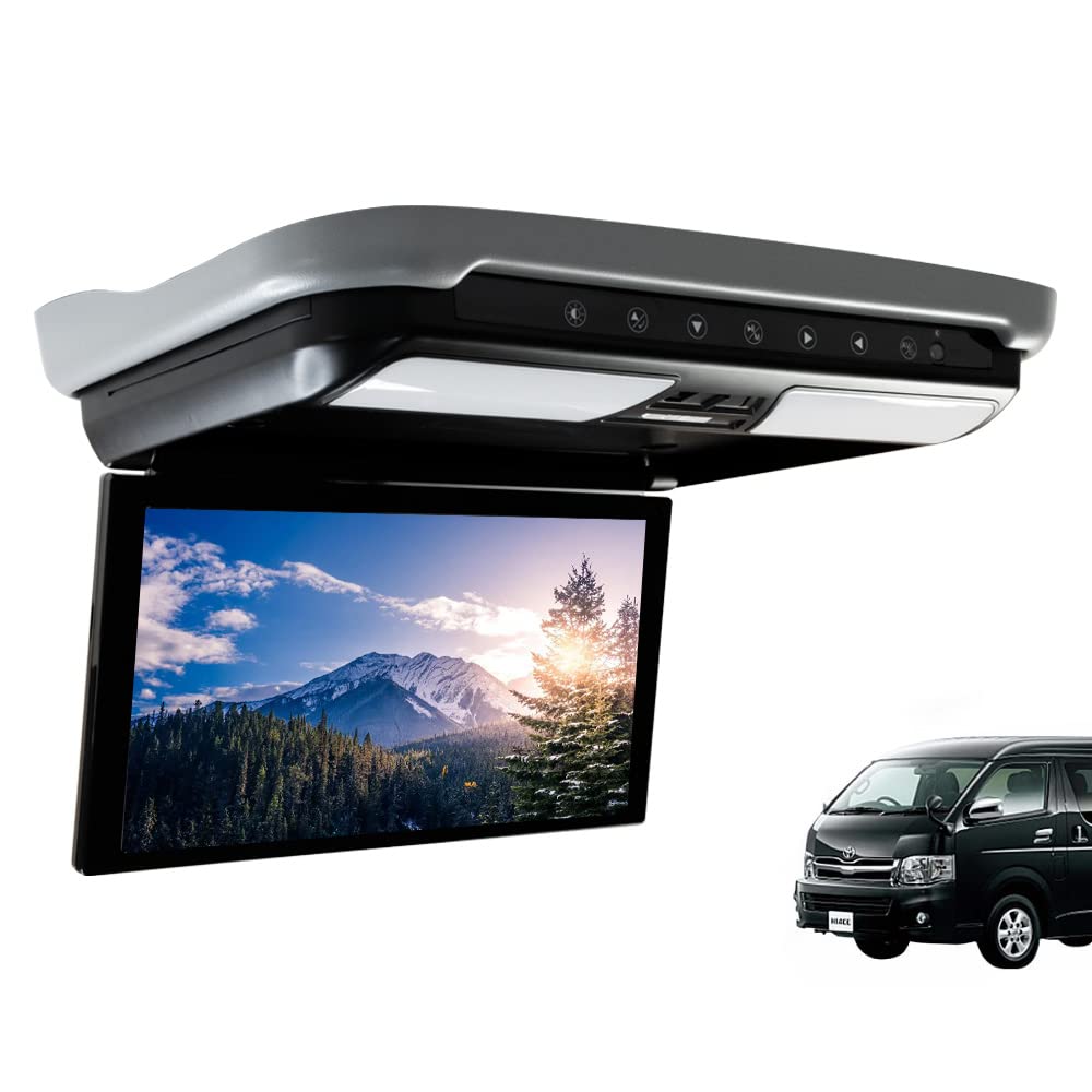 Monitor for Toyota Hiace 200 Series 2 HDMI Compatible with 1080P Video External and 11.6-inch Flip-down Vehicles, 19201080 Resolution, Inputs,
