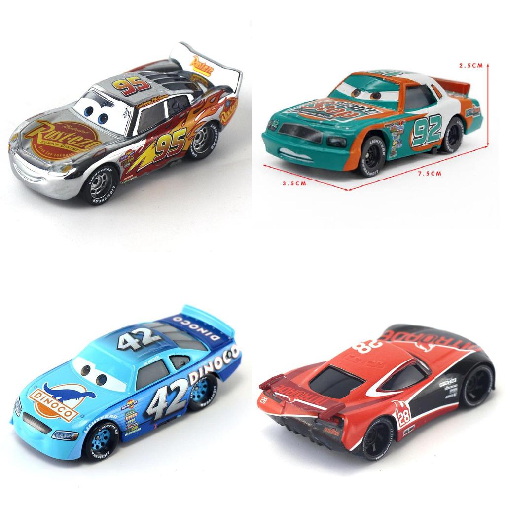 Disney Cars 95 Dinosaur Grey Mcqueen Alloy Children's Toy Car Model