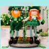 Charming Greenery Styled St Patrick's Day Decorative Doll With Hanging Legs For Festive Home Decor
