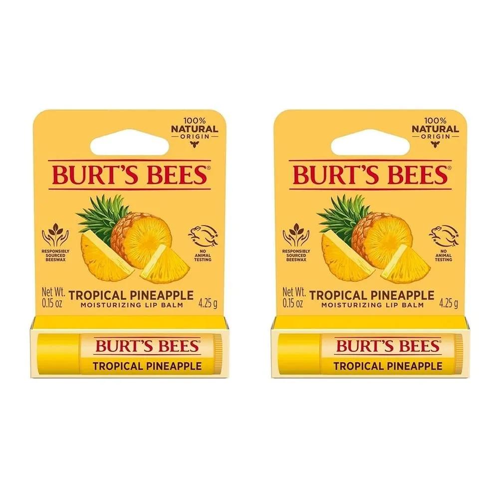 Burt s Bees Lip Balm 2-Pack Tropical Pineapple Burt s Bees Lip Balm - Pineapple - 0.15oz (Pineapple)