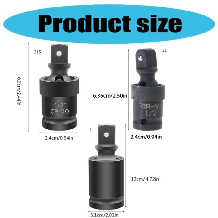 Complete Impact Swivels Socket Set with 360 Degree Rotations Universal Joint Socket Set for Home Decoration Projects