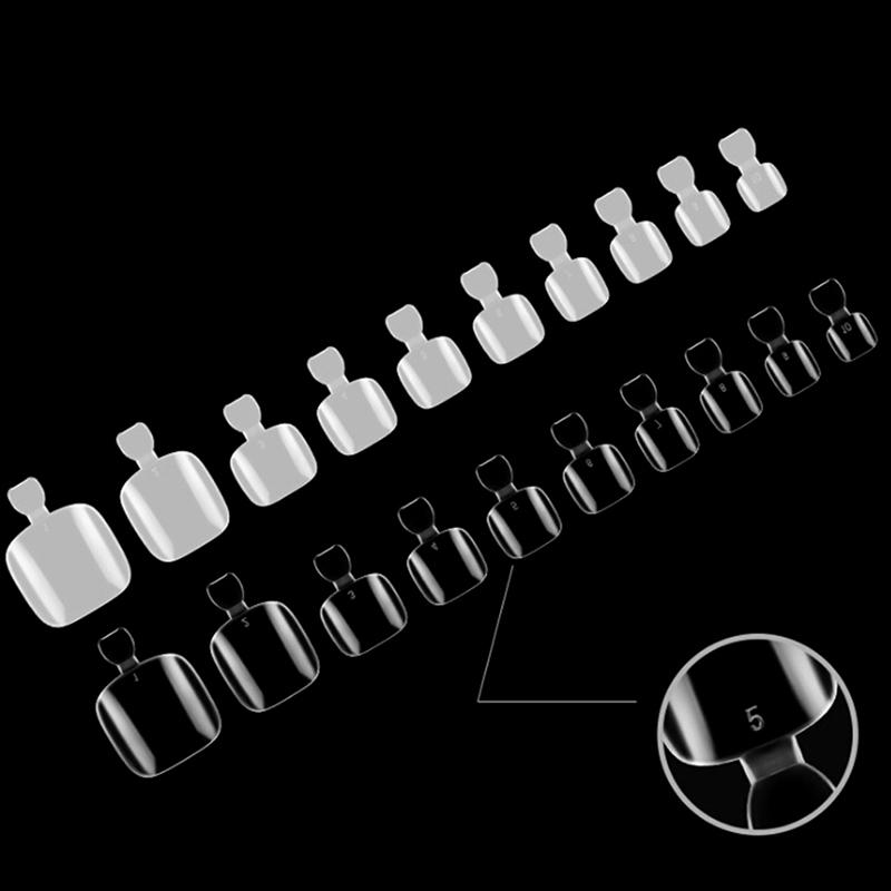 500Pcs Artificial Acrylic Toe False Nails Tips Clear Foot Fake Nails Manicure