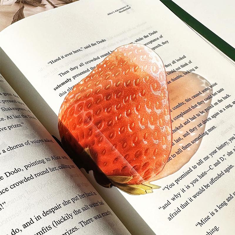 Delicate Transparent Acrylic Apple Bookmark Reading Mark Student Gift Premium Feeling Cute Grape Tomato Bookmarks