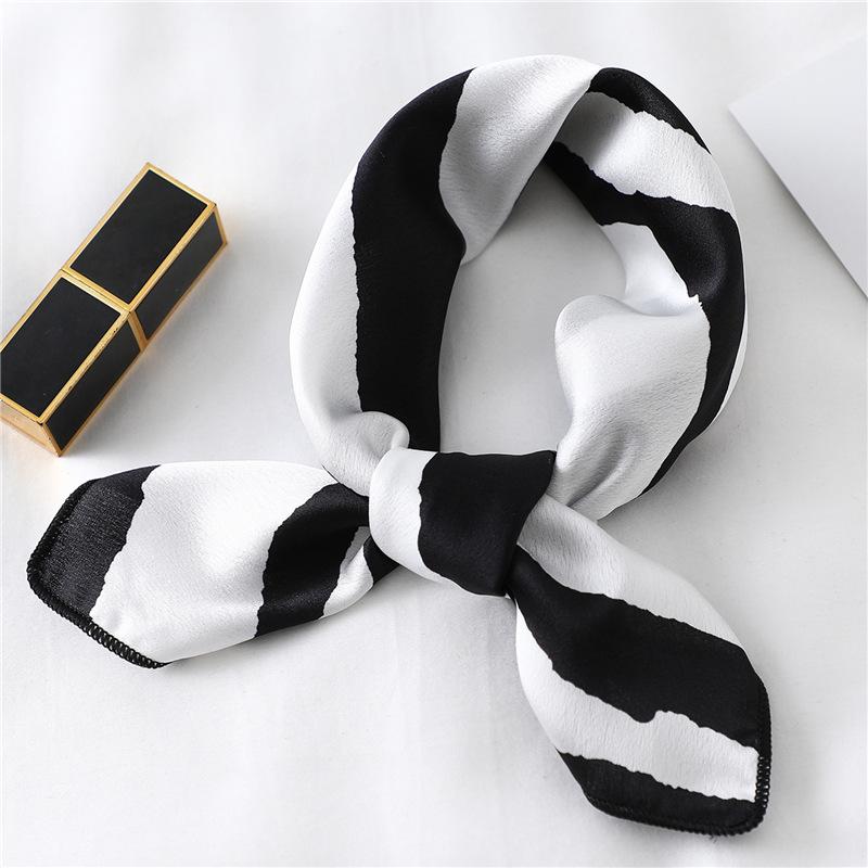Small Silk Scarf Is Versatile, Small Square Scarf, Female Decorative Collar Scarf, Scarf, Headscarf, Hairband, Wrist Strap 50Cm