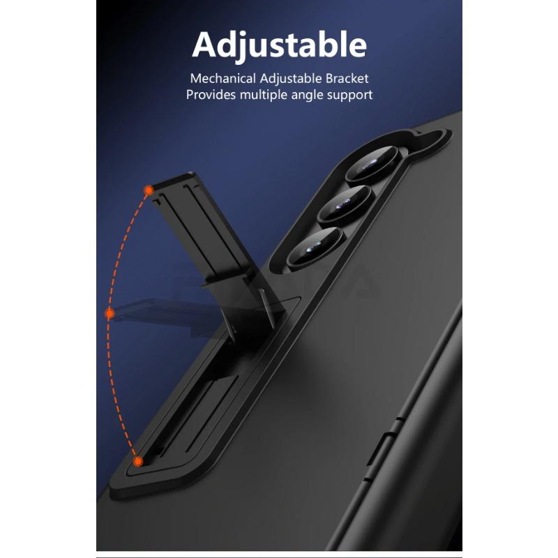 Luxuriöse Ultra Dünne Hautgefühl Halterung Hülle Faltbares Scharnier mit Gehärteter Folie Hartschalen Zubehör für Samsung Galaxy Z Fold 6 5 4 3 Ständer mit Halter