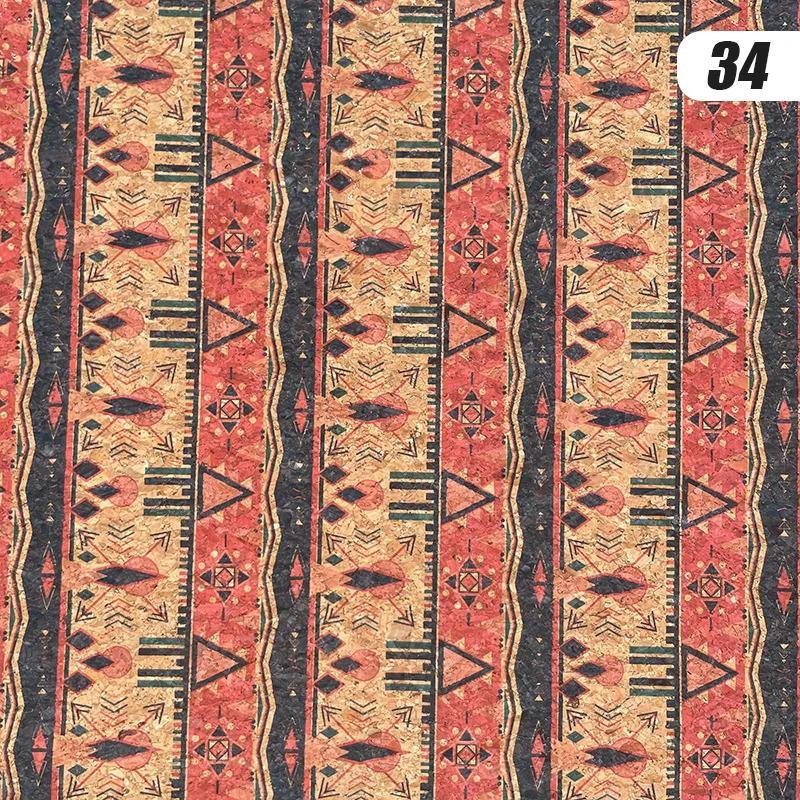100X135Cm Cortiça Estampada Tecido de Couro de Cortiça Natural Costura DIY Cor Carvalho Tecido Casa Sofá Carro Bolsa Decoração Material Grão de Madeira Artesanato