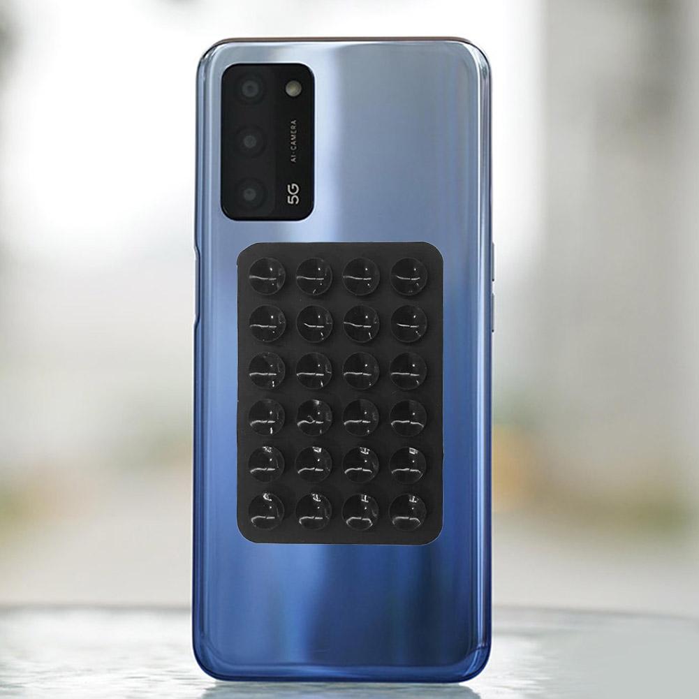 Mobile Phone Silicone Suction Cup 24 Square Mobile Phone Suction Cups Mobile Anti-Slip Single-Sided Leather Suction