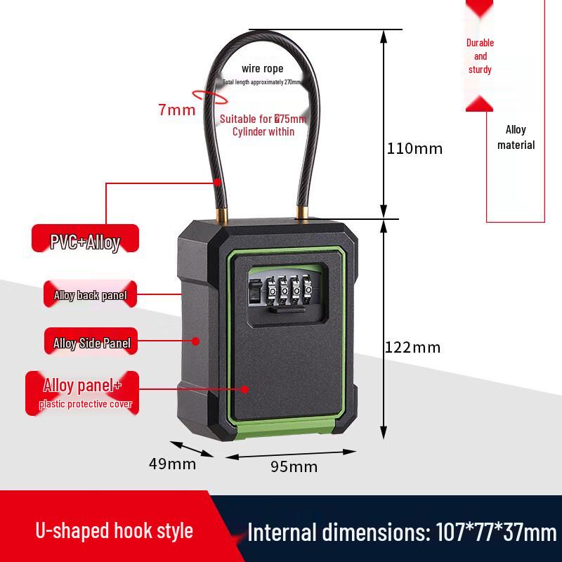 

Aokewen Metal Password Key Box with Soft Hook