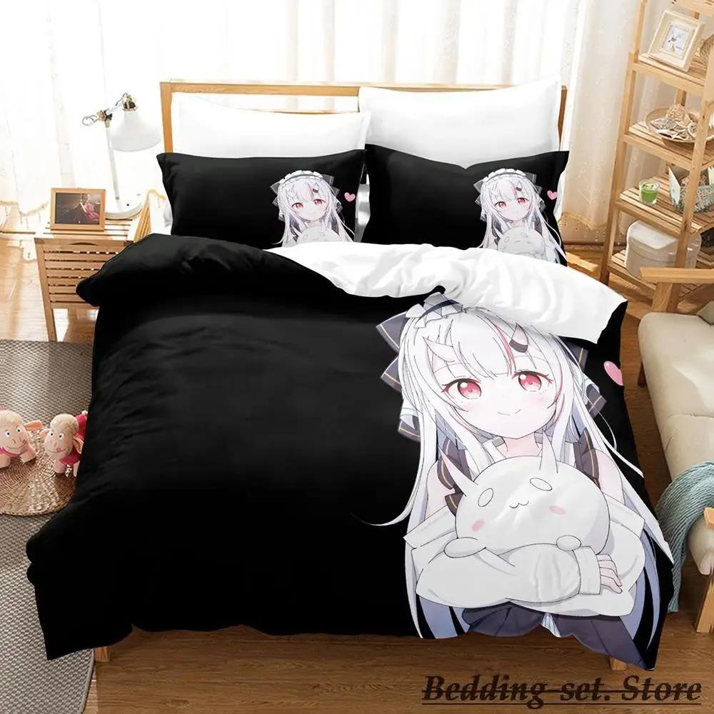 Nakiri Ayame Anime Bedding Set Single Twin Full Queen King Size Duvet Cover for Adult Kid Bedroom