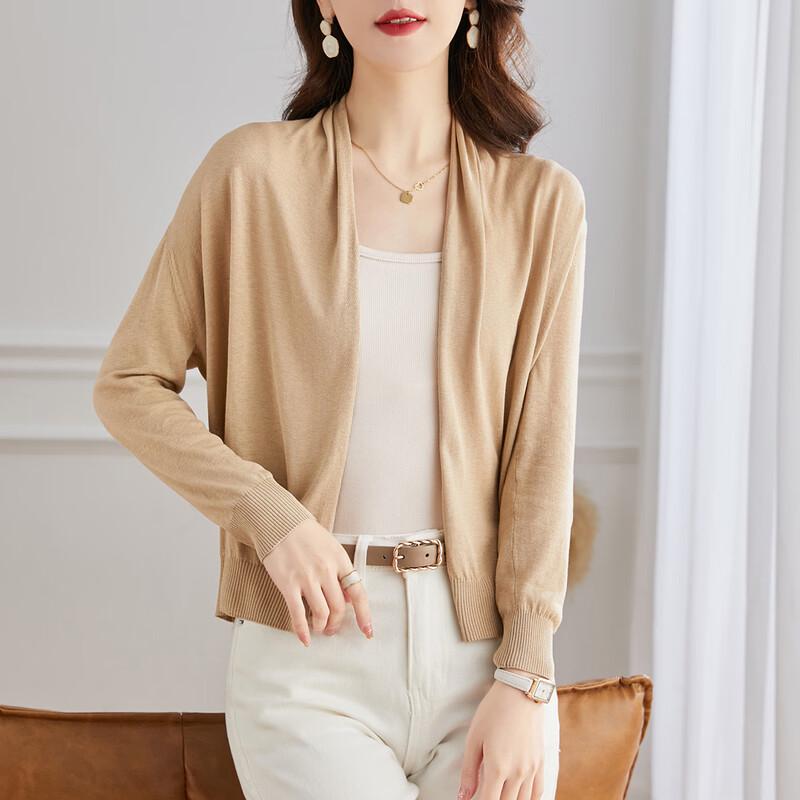 

Srcr Women s 100% Mulberry Silk Knitted Cardigan 2XL