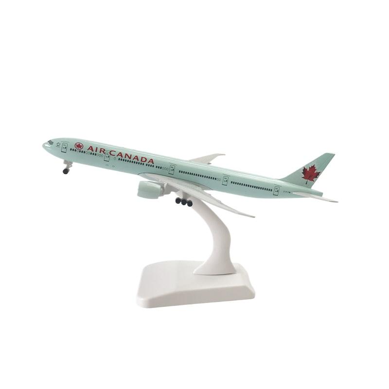 

1/400 20CM Metal Aircraft Model Canada 777 B777 Metal Replica with Landing Gear Alloy Material Aviation Simulation Gift Collecti