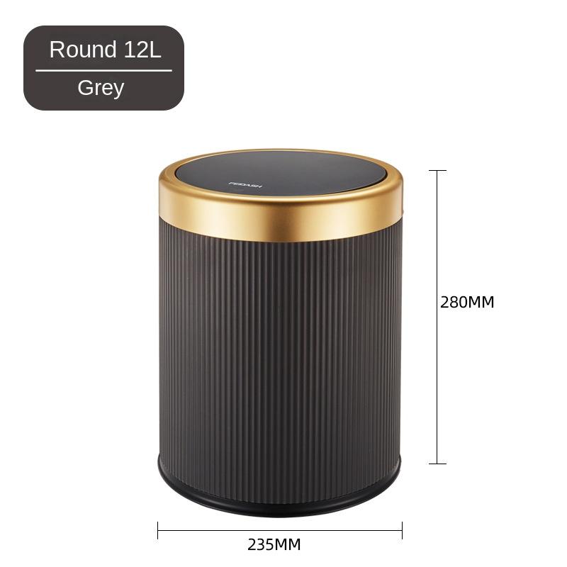 Household High-looking Living Room Kitchen Bedroom Indoor and Outdoor Double-bucket Trash Can Press with Lid Trash Can