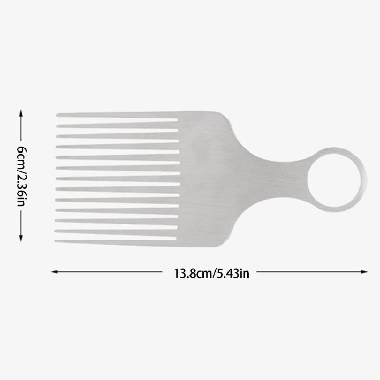 Aluminum Fork Comb Men Personal Grooming Wide Teeth TangleFree Styling Travel Friendly Accessory