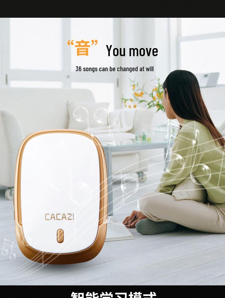 Smart Long-Range Wireless Doorbell for Home Use - Three-in-One Remote Control and Elderly Caller Function