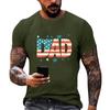 Men's Loose Fit Short Sleeve T Shirt Casual Summer Daily Wear Crew Neck Tee with Patriotic Star and Flag Print for Father's Day and Independence Day