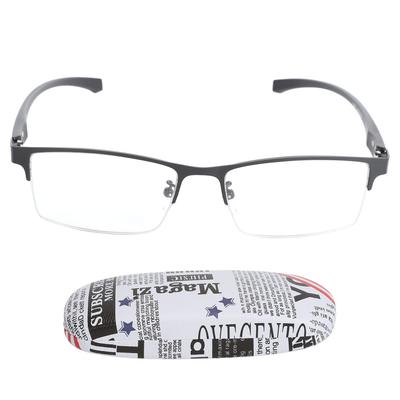 Blue Light Blocking Glasses Photochromic Multifocal Reading Glasses Half Rim Elderly Presbyopic Glasses +300