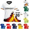 Women's Customizable Soccer Jersey Lightweight Breathable Sports Shirt V Neck Short Sleeve Athletic Top for Team Matches Training